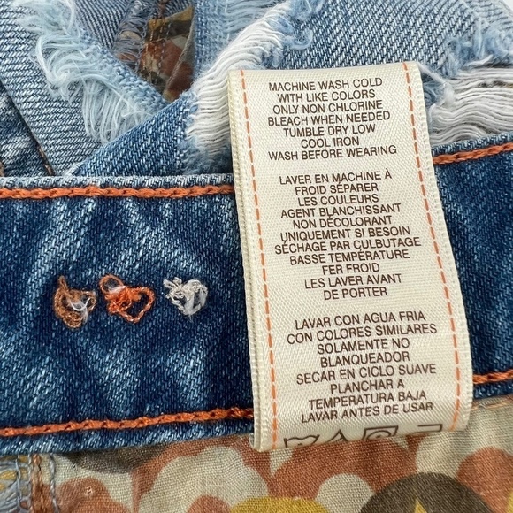 Dittos Mid-Rise Destructed Cut-Off Jean Shorts Size 28 Women’s - Picture 6 of 7